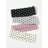 Women's 4-Pack Nylon Polka Dot Soft Headbands, Athleisure Sports Headbands for Thick Hair, Gym-Friendly Minimalist 1-Size Hair Accessories, Ideal Teen Girl Gifts, Soft Headband