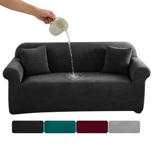 BEKRVIO- Pet Friendly Chenille Jacquard Sofa Cover, Cat Dog Non Slip Elastic Waterproof Couch Protector, Anti Scratch Removable Washable Universal Fit 1-4 Seater Furniture Cover for Pets Kids Stretch