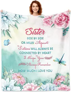 [mothers day gift for sister] Sisters Gifts from Sister, Soft Comfortable Flannel, Sister Gifts Blanket, Sister Birthday Gifts, Gifts for Sisters from Sisters, Sister Gifts for Women, Sister Gifts Ideas for Christmas Mother's Day
