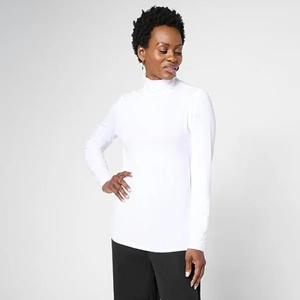 MarlaWynne WynneLayers Long-Sleeve Knit Turtleneck Tee