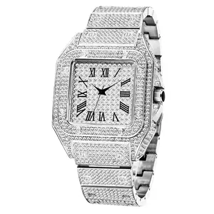 Moissanite unisex watch, Swiss movement, waterproof mechanical watch