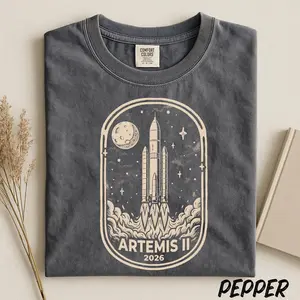 Artemis II 2026 Rocket Launch T-Shirt, Future Moon Mission Graphic Tee, Space Exploration Shirt, Science Nerd Gift