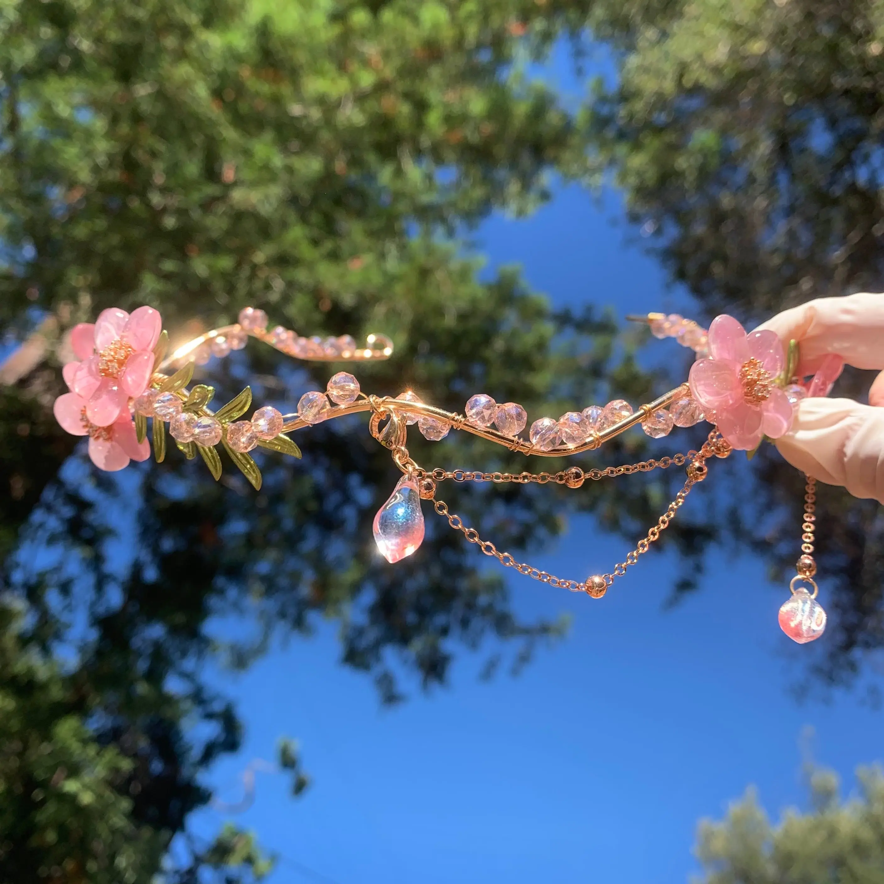 Peach Blossom Convertible Headband
