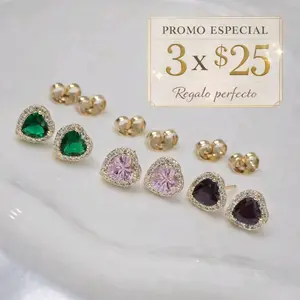 Heart-Shaped Earrings in 3 Colors - Perfect Gift for Any Occasion - High-Quality Laminated Design Resistant to Water for Daily Wear