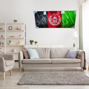 Afghanistan Flag Design Wall Clock for Home Decor Featuring Vibrant National Colors and Emblem