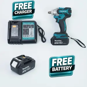 Makita DTW004 18V Brushless Impact Wrench with charger and battery free