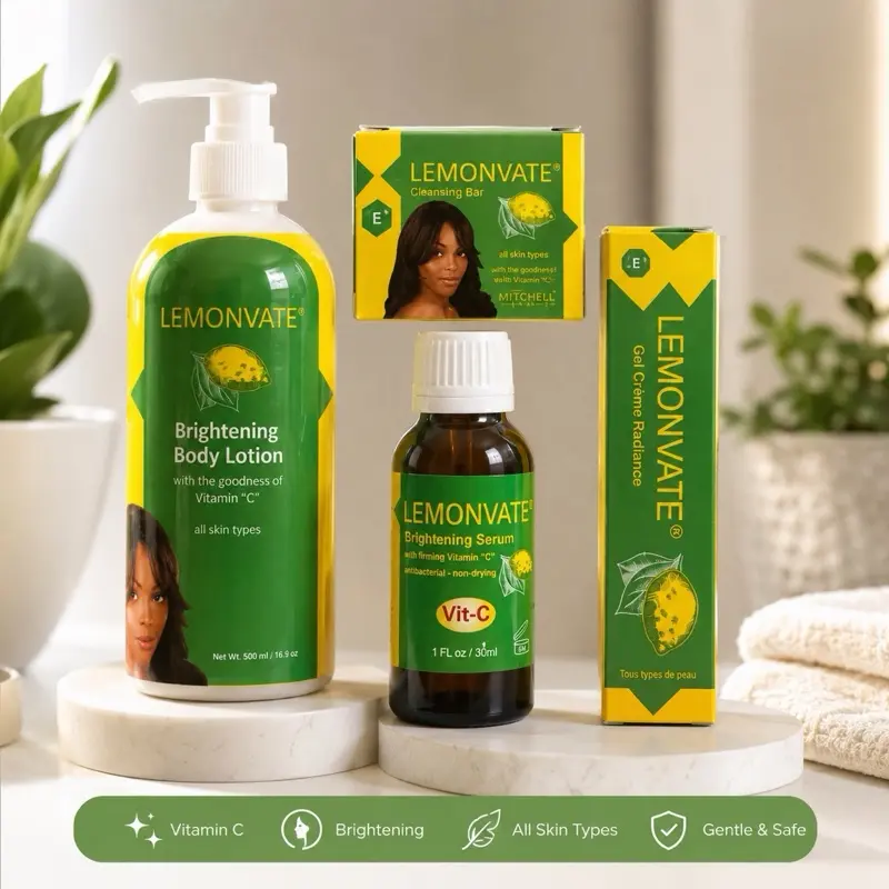 LEMONVATE Vitamin C Skincare Set – 4-Piece Brightening Care Set