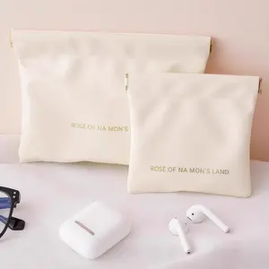 Multi-Functional Organizer Bag with Automatic Closure, Large Capacity for Passport and Certificates, Cash Card Dividers, Headphone and Cosmetic Storage, Makeup Organizer Pouch