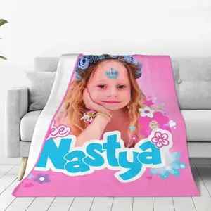 Cute Like Nastya Blankets Coral Fleece Plush Summer Air Conditioning Kawaii Cartoon Throw Blanket  Soft Flannel Blanket is The Perfect Gift for Christmas and lovers Soft Warm Cozy Throw for Bed Sofa Nap Travel, Cute Home Decor