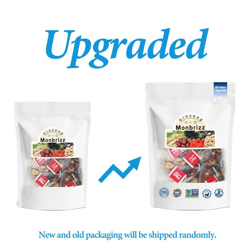 [Upgraded Formula]MONBRIZZ Five Treasure Ginseng Kidney Tea Organic Gift for Mom & Men 7 Precious Ingredients Formula Natural Herbal Beverage Good for Kidney