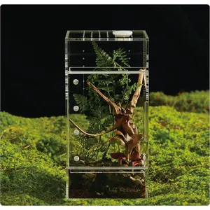 Acrylic Terrarium for Reptiles & Spiders Small/Medium/Large Leak-Proof Enclosure Ideal for Tarantulas Jumping Spiders Frogs & Geckos
