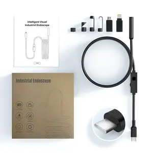 Endoscope Camera, 16.4ft, 1920P HD Borescope Inspection Tool with 8 Adjustable LED Lights, IP67 Waterproof Semi-Rigid Snake Camera for iOS & Android & Windows & macOS & Linux, Universal Narrow Space Inspection, Gift for Father, Husband, Boyfriend