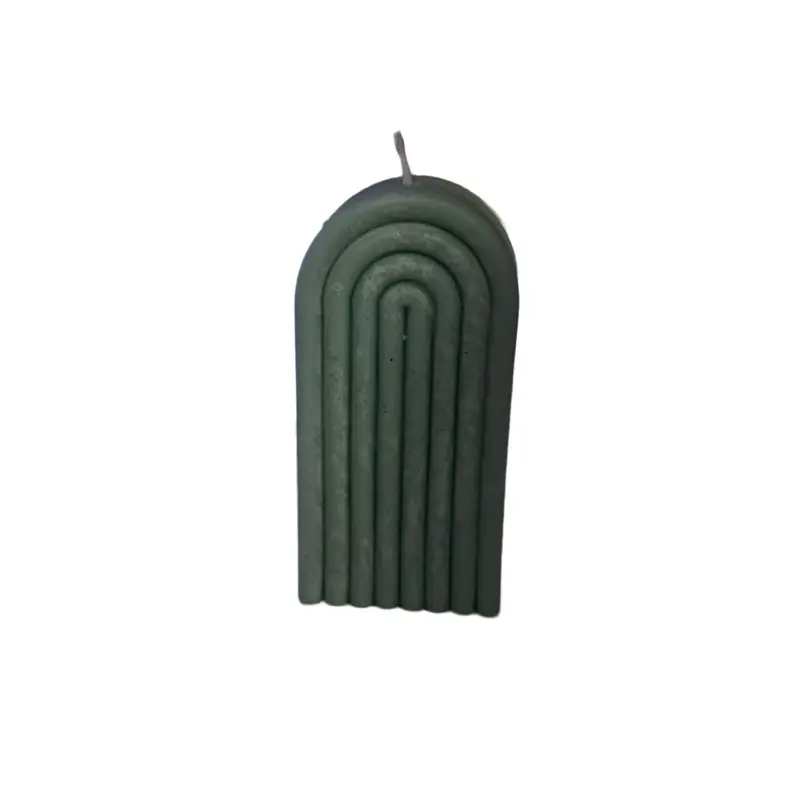 Customizable Pillar Candle - Rainbow Design