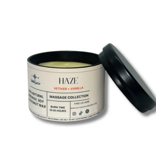 HAZE ( VANILLA + VETIVER MASSAGE CANDLE )