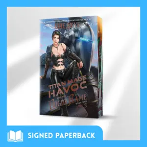 [Sanja Grimes Variant Cover] Titan Mage Havoc and the Frigid Flame (Titan Mage Havoc #1) Signed Special Edition Paperback - Mecha Harem Fantasy Action Adventure Romance