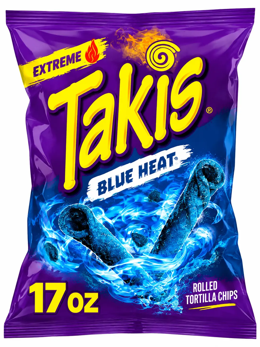 Takis Blue Heat Rolled Tortilla Chips, 17oz Bag
