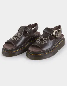 DR. MARTENS Dunnet Flower Womens Full Grain Leather Sandals