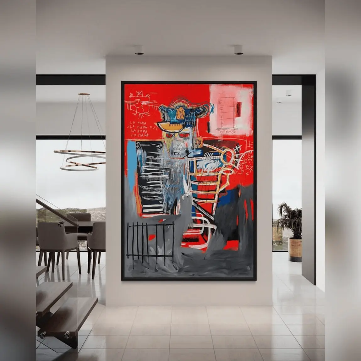 Jean Michel Basquiat La Hara 1981, Canvas Wall Art, Poster Print – Street Art Fusion, Contemporary Home & Office Decor Stylish Text Wall Print