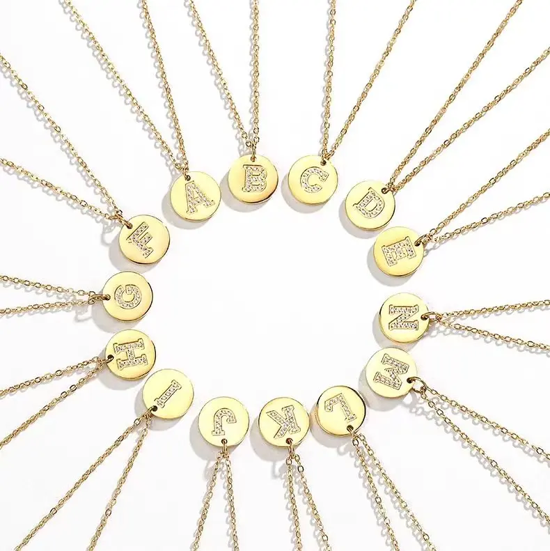 Gold Initial Necklaces for Women, Dainty Gold Letter Necklace Tiny A-Z Pendant Choker Necklace Trendy Cute Personalized Monogram Name Necklace Gold Jewelry Necklace for Women Gift
