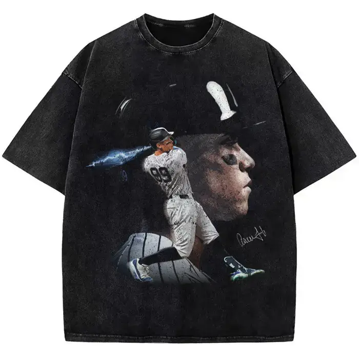 Aaron New York Custom Comic Style Baseball Custom Graphic T-Shirt Crewneck Cotton Menswear Top,men's t shirts,graphic shirts,humor graphic tee,cotton graphic tees, funny graphic tee,vintage shirts,good graphic tees,book merch,men's summer t shirts