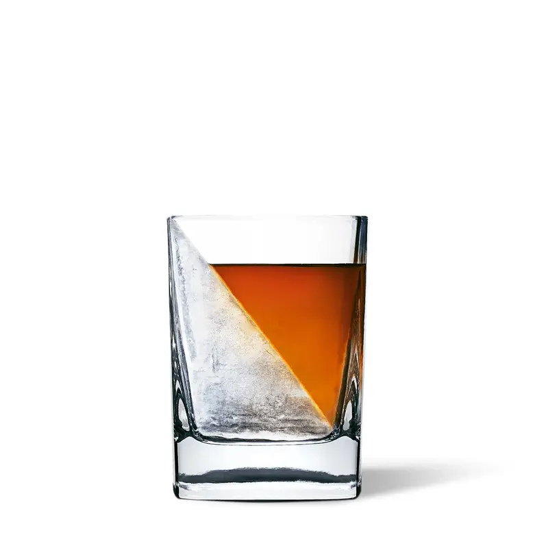 Artful Whiskey Glass Ice Mold - Bar-ready Wedge, Pour & Chill Wedge, Smooth Sipping, Whiskey Glasses Accessory, Gift for Dad, Slow Melt Enthusiast Gift