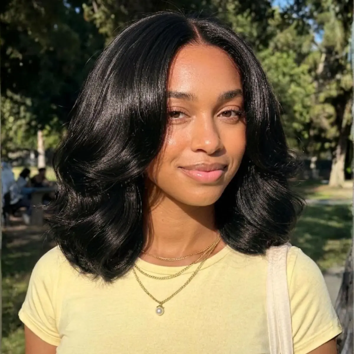 UNice Glueless Pre Layer Blowout Body Wave Bob Wig Pre-Cut 7x5 HD Lace Closure Human Hair Wigs Natural Black  Invisible Knots Beginners-Friendly Summer-Ready