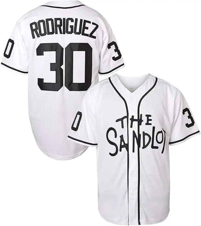 The Sandlot Jersey Shirt Benny The Jet Rodriguez Michael Squints Palledorous Alan Yeah-Yeah McClennan Sporty Baseball Jersey For Men and Women Classic Button-Up Design Lightweight Fabric