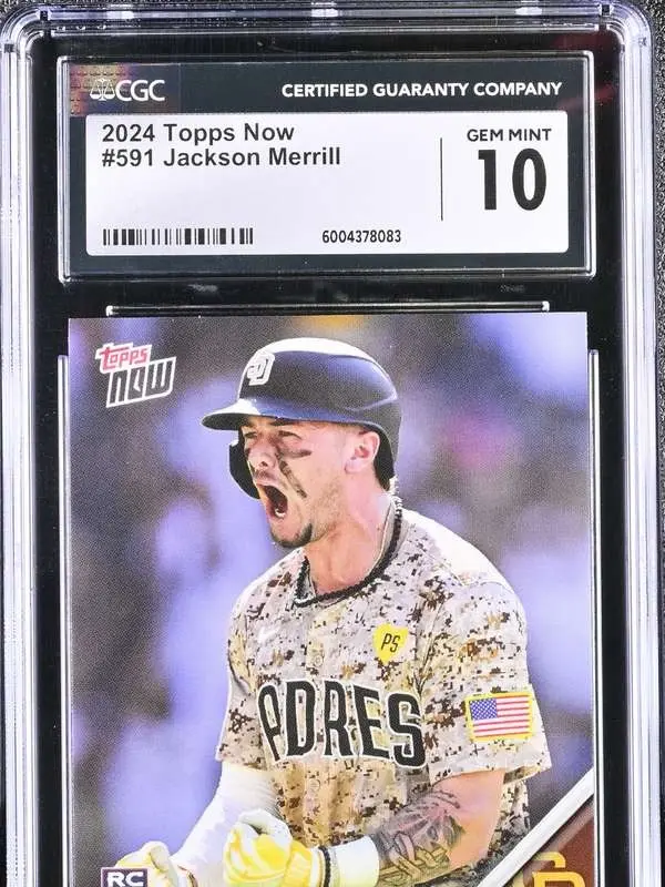 2024 Topps Now 591 Jackson Merrill RC Rookie CGC 10 GEM MINT 6004378083 Limited Print /4543