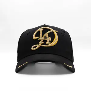 Cap “LA””D”,Black/gold,KevinHats, premium