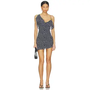 MAJORELLE Brittania Mini Dress in Black Polka Dot