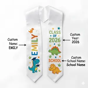 Personalized Kindergarten Graduation Stole Class of 2026, Custom Name Preschool Graduation Sash for Kids Ceremony Keepsake Gift