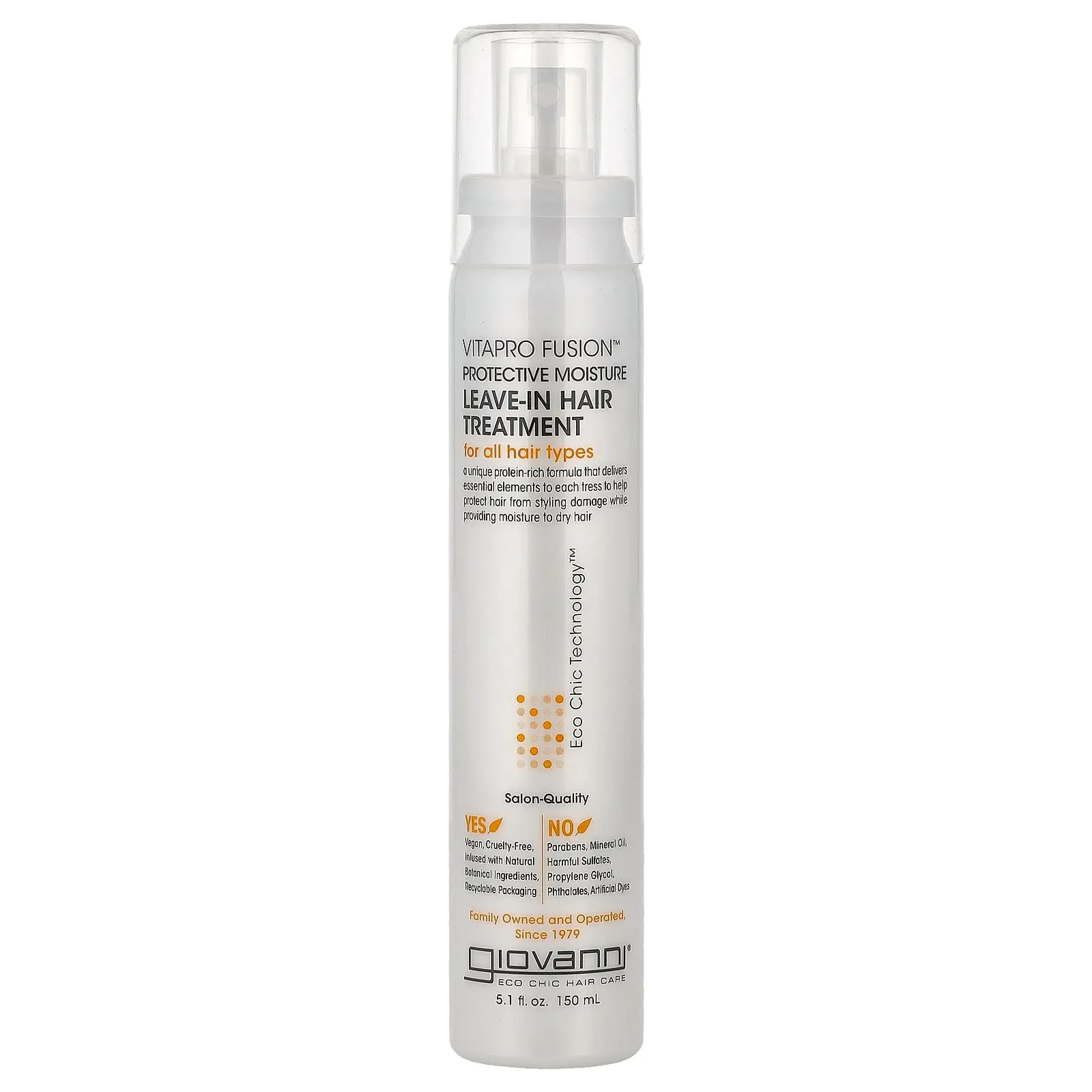 Giovanni Vitapro Fusion™, Protective Moisture, Leave-In Hair Treatment, For All Hair Types, 5.1 fl oz (150 ml)
