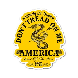 3.25" Don't tread on me 2nd amendment Laminated laptop tablet sticker gift for friends and family perfect for laptops, kindle, pc, tablet, mug, tumbler and more library bookshelf read