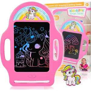 Unicorn 8.5 Inch LCD Writing Tablet for Kids 2-6, Drawing Tablet Doodle Board with Handle, Travel Car Toy for Girls, Educational Sketch Pad Birthday Christmas Gift