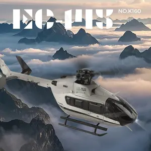 WLtoys K160 Four-Channel Flybarless Helicopter with Self-Stabilizing System Aerodynamic Propellers Super Long Endurance Automatic Slow Descent Protection Gift for Helicopter Enthusiasts