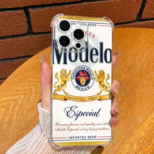 Modelo Pattern Vintage Style Design Aesthetic TPU Casing For iphone 16 15 14 13 12 11 X XS PRO PLUS MAX 30XL1648 Four Corners Transparent Soft Silicone TPU Gift Shockproof Full Protection Anti-Drop Phone Cases Shell Cover