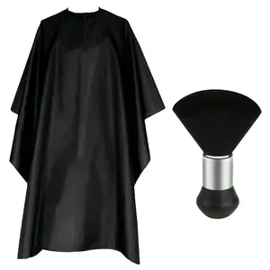 Professional Hair Cutting Cape and Hair Clipping Cleaning Brush Set, 2 Piece Hairdressing Tool Accessories for Salon Use, Essential Hair Care Kit, Hair Styling Kit