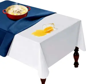 Rectangular 72 x 54 Inches Vinyl Table Protector Pad, Flannel Backing Heavy-Duty Table Padding for Dining Room, Waterproof Heat Resistant Non-Slip Under Tablecloth