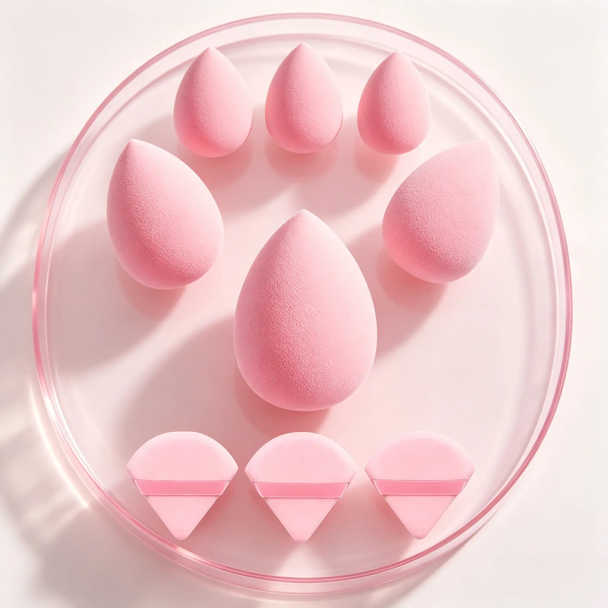 12Pcs Pink Beauty Blender Collection, Soft Bouncy Wet‑Expand Makeup Sponges, Reusable Blending Sponge for Liquid & Cream Makeup, Reduce Product Waste for Flawless Finish