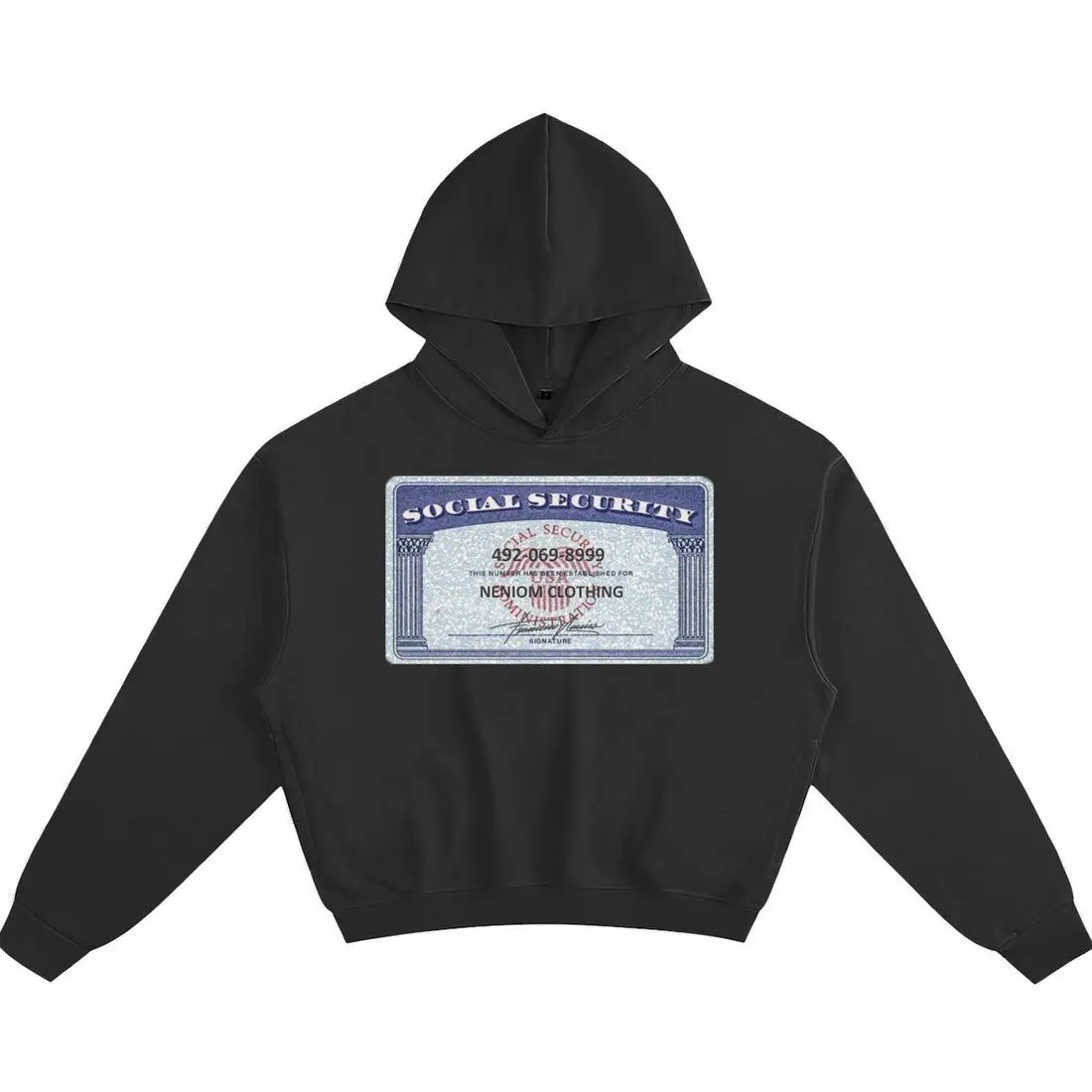 Social Security Card Hoodie, Streetwear Hoodies | Y2K Hoodies | Graphic Hoodies | Oversized hoodie, funny hoodie, boxy hoodie