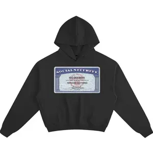 Social Security Card Hoodie, Streetwear Hoodies | Y2K Hoodies | Graphic Hoodies | Oversized hoodie, funny hoodie, boxy hoodie