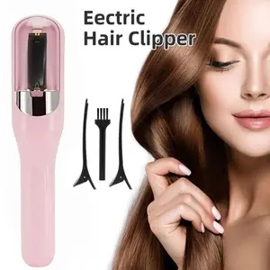 1 cordless rechargeable split hair clipper, wireless hair clipper, Wireless capability, wireless automatic split hair removal device, USB rechargeable portable, used for damaged hair care, removing split and broken hair, Valentine's Day gift