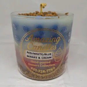 Red/White/Blue Berries & Cream Candle