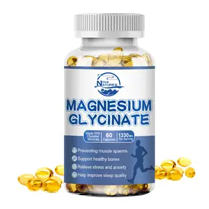 Magnesium Glycinate | 1330mg | Buffered & Chelated | Natural 120 Capsules Muscle Relaxer, Heart & Bone Health - 60ct Non-GMO Gluten Free