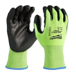 Milwaukee 48-73-8920B 12PC Small High Vis Cut Level 2 Polyurethane Dipped Gloves