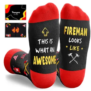 HAPPYPOP Firefighter Gifts For Men Fireman - Firefighting Socks Fire Chief Fire Fighter Gifts 2026