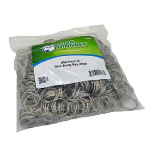 LOCK MONKEY MK340 3/4" Give-Away Key Rings, 500-Pack Office Stationery for Binders & Binder Accessories