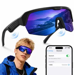 Seenda Bluetooth Smart Glasses - Wearable Smart Glasses with 130mAh Battery, Fast Type-C Charging, UV Protection, Polarized Lenses, Music Playback, Hands-Free Calling, Voice Control for Men, Cycling, iOS/Android Electronic Gadgets