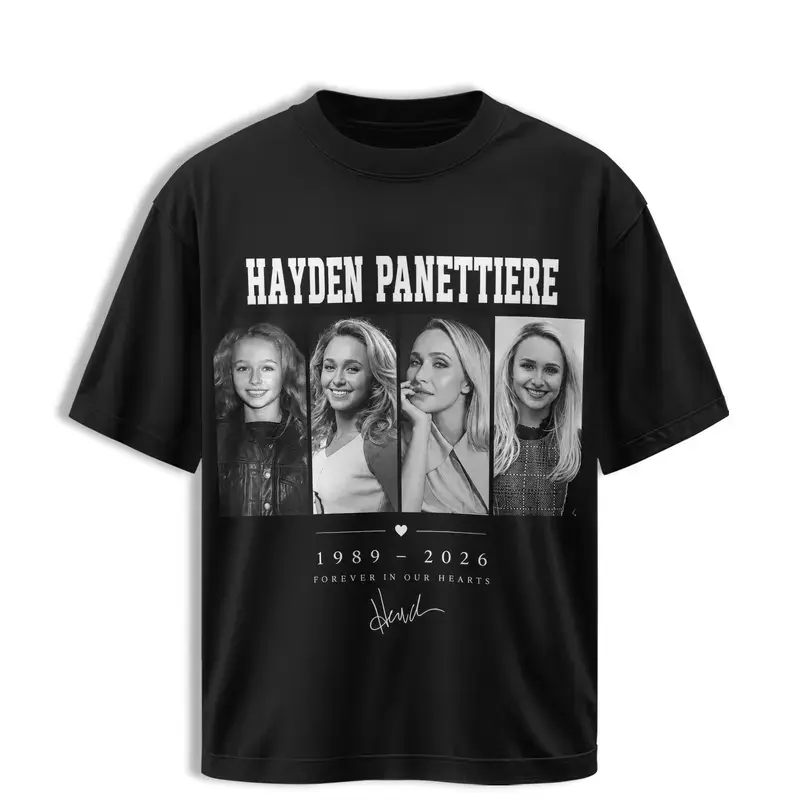 RIP Hayden Panettiere Forever In Our Hearts Memorial Shirt ,Tribute Tee, Vintage Hayden Panettiere Graphic Top,  Retro In Loving Memory Streetwear Angel Wings Apparel