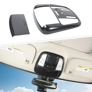Car Interior Front Reading Light Cover Trim, 2-Piece Laser-Cut Car Interior Accessory, DIY Install, Fits 2011+ Dodge Charger/Durango/Chrysler 300C & 2011-2020 Jeep Grand Cherokee